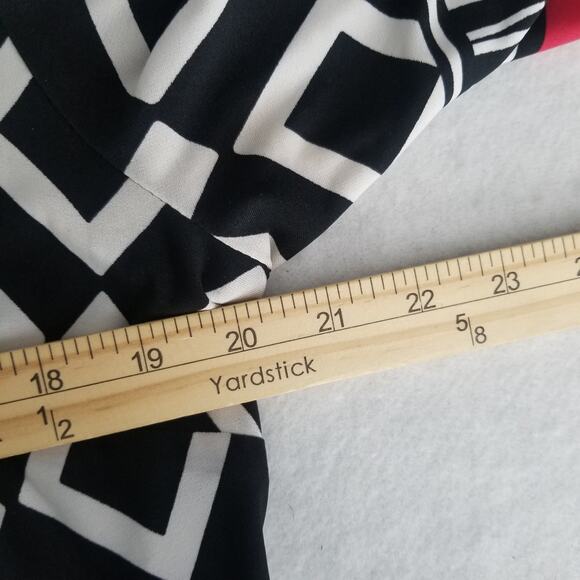 R&K Black White Red Sheath Dress, Size 16 - Picture 4 of 7